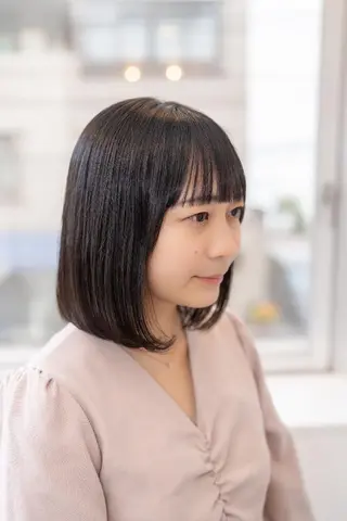 ミディアム パーマ Lazo/ 原弥和子のヘアスタイル