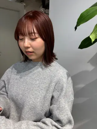 ミディアム カラー ayaka #パーマ#アレンジのヘアスタイル