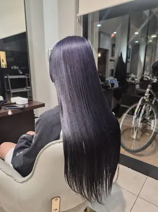 ロング カラー 雅/ダブルカラー/ 白髪ぼかしハイライトのヘアスタイル