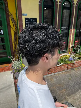 パーマ メンズ 大坪 拓斗のヘアスタイル