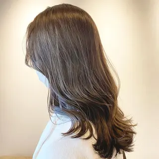 セミロング 地毛風縮毛矯正/ コウノリナのヘアスタイル