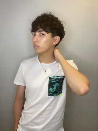パーマ メンズ 💙美髪救世主💙 関華蓮のヘアスタイル