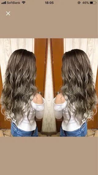 ロング カラー KR2S マネージャーのヘアスタイル