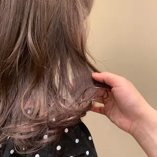 セミロング カラー 【完全個室】髪質改善 暖色カラー/山崎唯奈のヘアスタイル
