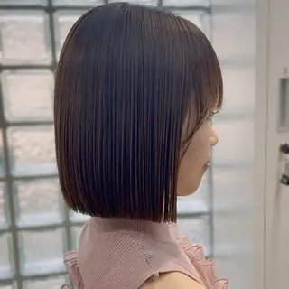 ショート ストンボブ/ 縮毛矯正/岩澤脩太のヘアスタイル