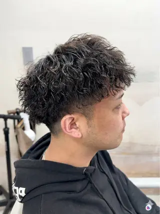 パーマ メンズ 颯メンズ特化ツイスパ 朝ラクセットのヘアスタイル