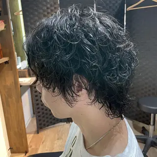 ミディアム パーマ メンズ パーマPrivate SalonNoa名駅のヘアスタイル