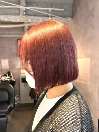 ショート カラー 🩶鈴木茉奈🩶艶髪 /透明感/暖色カラーのヘアスタイル