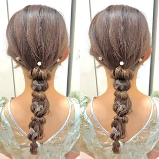 ロング ヘアメ🎀推しカラー 🥣横浜/しほ🧸のヘアスタイル