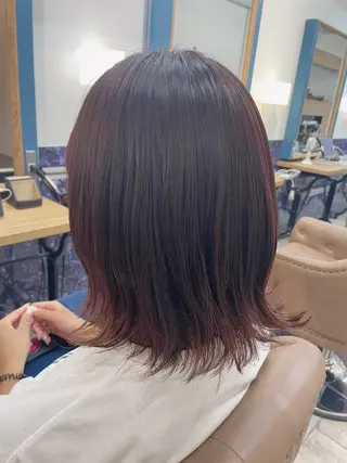 ミディアム カラー ヘアアレンジ 🍒透明感カラー/ 艶カラー/さくら🍒のヘアスタイル