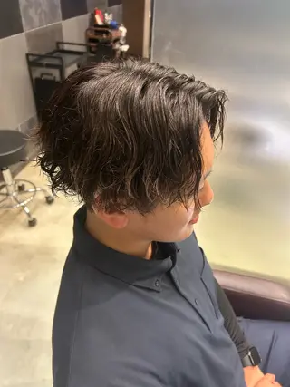 パーマ メンズ 笠井 雅斗のヘアスタイル