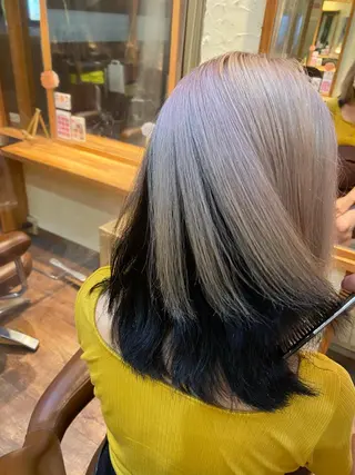 ミディアム カラー パーマ ヘアアレンジ メンズ キッズ ネイル マツエク・マツパ 🌈髪質改善・美髪矯 正・平野瀬乃🌈のヘアスタイル