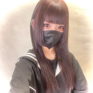 ロング カラー 抜け感/ワンカラー/ 明大前/桑田のヘアスタイル