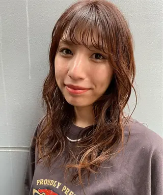 ロング パーマ 中岡 泉美のヘアスタイル