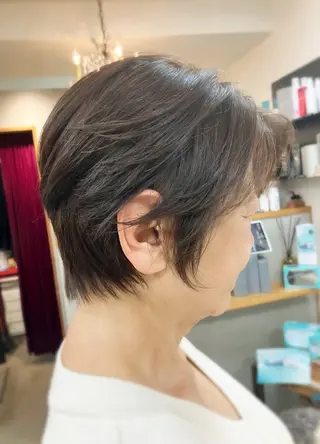 ショート 似合わせ×透明感 カラー🤍MAOのヘアスタイル