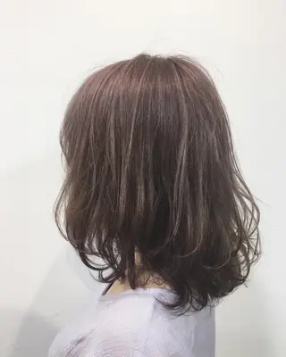 ミディアム カラー 横浜ブリーチムラ直し ハイトーン/ブリーチのヘアスタイル