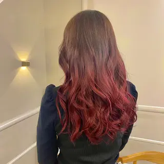 ロング カラー よこつか あみのヘアスタイル