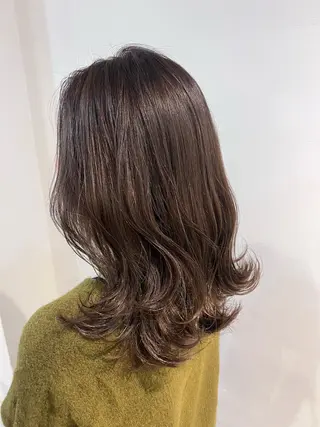 セミロング カラー 🤍中野 レオ🤍のヘアスタイル