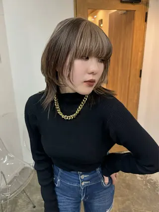 ミディアム カラー エクステモデル募集 💗大阪梅田/川上のヘアスタイル