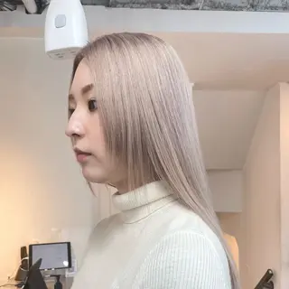 ロング カラー ハイトーン×レイヤー ／遠藤将太のヘアスタイル