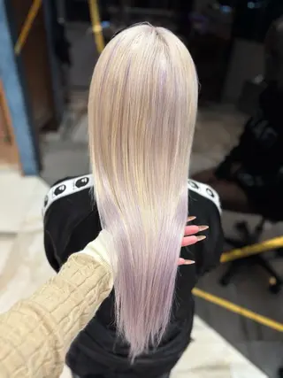 ロング カラー 大阪 梅田/ ハイトーン/エクステのヘアスタイル