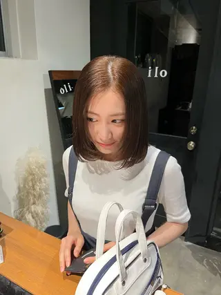 ミディアム miyabi🌙 大阪／梅田ヘアカラーのヘアスタイル