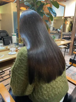 ロング カラー 顔周りカット 【オノザワリョウ】のヘアスタイル