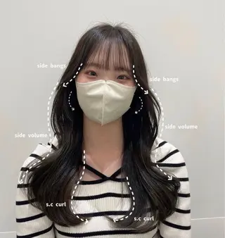 セミロング ❤︎︎韓国ヘア❤︎︎ 𝑺𝒉𝒊𝒉𝒐のヘアスタイル