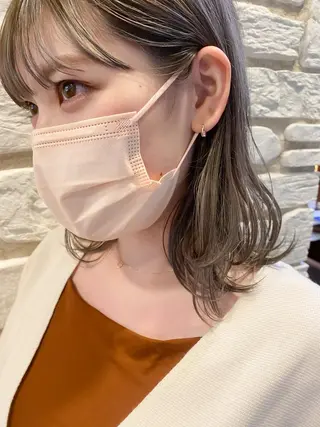 セミロング カラー ヘアアレンジ 溝口 ひなこのマツエク・マツパデザイン