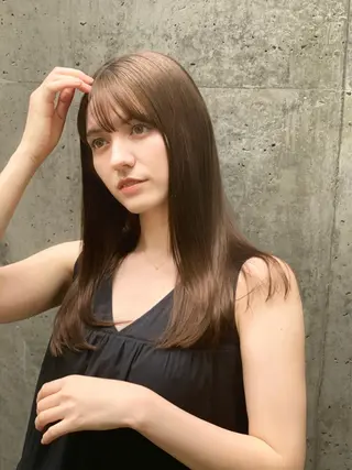 セミロング カラー 髪質改善/美髪のプ口 中島みきのヘアスタイル