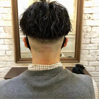 ショート パーマ メンズ 鷺沼駅徒歩1分 キシタクのヘアスタイル