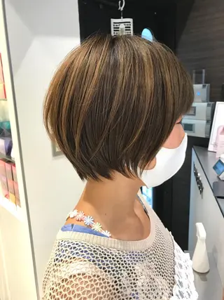 ショート クロスパーマ松永裕久 似合わせカットのヘアスタイル
