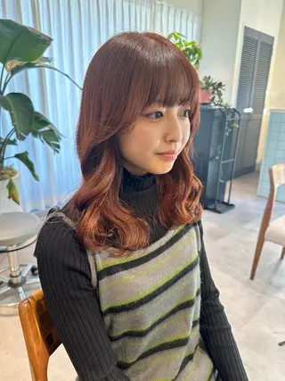 ロング カラー HANAME 原宿美容室のヘアスタイル