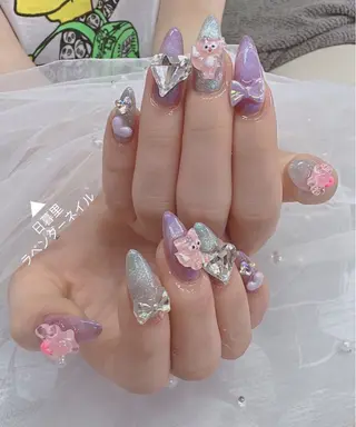ネイル ラベンダー💖日暮里 ルル💖ネイルのネイルデザイン