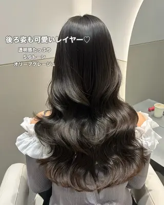 ロング カラー 🩷韓国ヘア/ヨシン モリ🩷Maikaのヘアスタイル