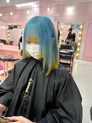 ミディアム ❄️💛エクステ ブリーチ❄️yukiのヘアスタイル