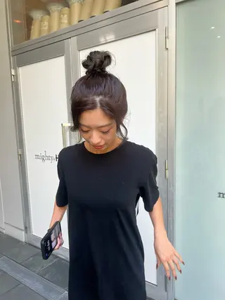 ミディアム 田中 蘭菜のヘアスタイル