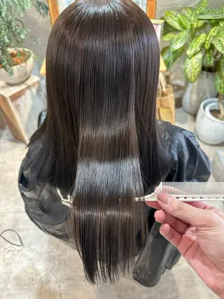 ロング カラー 美髪質改善✨ 縮毛矯正✨HIDEのヘアスタイル