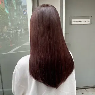 セミロング カラー 大人っぽ♡上品な暖色 ♡ブリーチなし♡のヘアスタイル