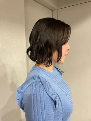 ミディアム カラー パーマ 表参道🌿赤み消し カラー/チナツのヘアスタイル