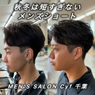 メンズ 保立/フェザーパーマ /メンズカット千葉のヘアスタイル