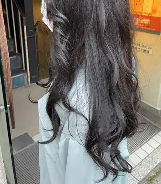 ロング カラー ヘアアレンジ 【ピンク/韓国ヘア/ ヘアセット】亜海のヘアスタイル