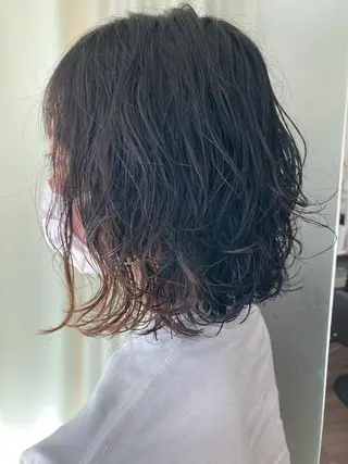 ミディアム パーマ 髪質改善☺︎縮毛矯正 ふじい まりんのヘアスタイル