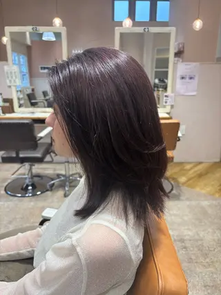 ミディアム 森  髪質改善🫧 透明感カラーのヘアスタイル