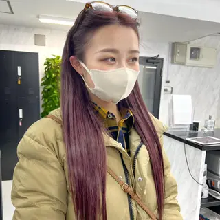 ロング カラー シールエクステ特化 ハイトーン、NANAのヘアスタイル