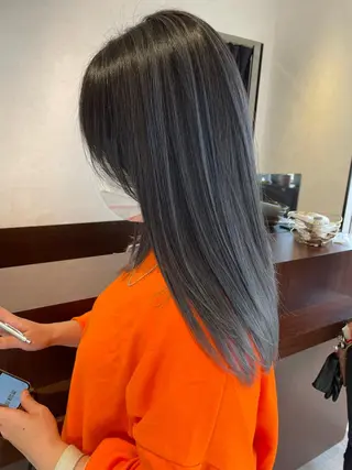 ロング カラー ヘアアレンジ EARTH長岡店🩵 石原莉穂のヘアスタイル