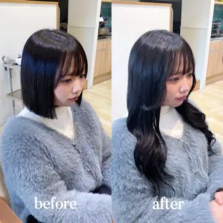 𝐲𝐮𝐮𝐦𝐢 エクステ/ 艶カラーのヘアスタイル