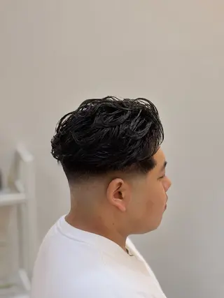 パーマ メンズ 短髪パーマ メンズ フェード✂️zionのヘアスタイル