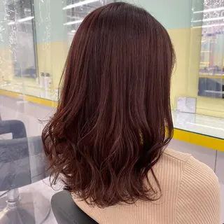 セミロング カラー ヘアアレンジ mai🍑暖色カラー /レイヤー💖のヘアスタイル