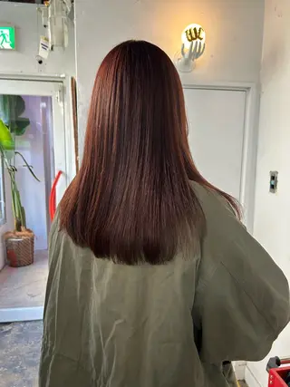 ロング カラー maho/垢抜け カラーパーマメイクのヘアスタイル